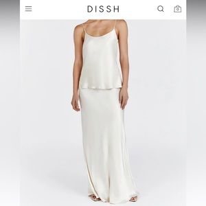 DISSH Charli Pearl Satin Crop Top